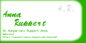 anna ruppert business card